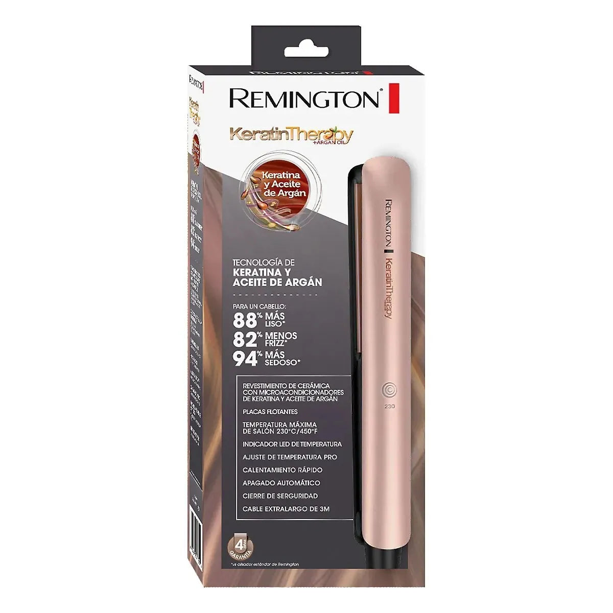 Combo Remington Keratina Pro – Plancha + Cepillo Secador de Keratina y Argán